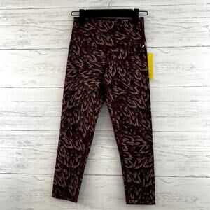 Zella NWT Brush Stroke Printed Cropped Leggings Size XS